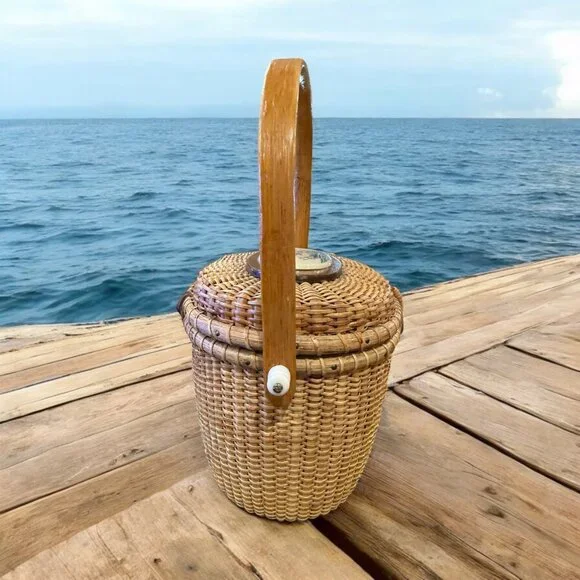 🐥 SOLD!!! 🐥 Nantucket Vintage Flagship Barlow Basket Bag - Picture 2 of 13